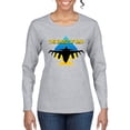 thumbnail image 1 of The Ghost Of Kyiv Womens Graphic Long Sleeve T-Shirt, Heather Grey, XX-Large, 1 of 4