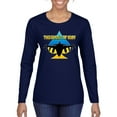 thumbnail image 1 of The Ghost Of Kyiv Womens Graphic Long Sleeve T-Shirt, Navy, XX-Large, 1 of 4
