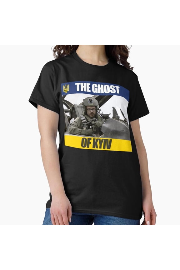 The Ghost of Kyiv Ukrainian Fighter Pilot Legend H19307 T-Shirt, for Men and Women, Up to Size 5XL