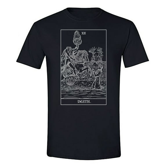 The Ghoulish Garb Death Tarot Card Shirt Terror Tarot Shadow Edition Small