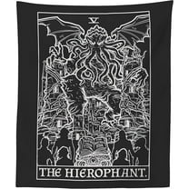 The Ghoulish Garb The Hierophant Tarot Card Terror Tarot Shadow Edition Tapestry 60" x 50"