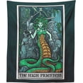 thumbnail image 1 of The Ghoulish Garb The High Priestess Tarot Card Terror Tarot Tapestry 60" x 50", 1 of 9