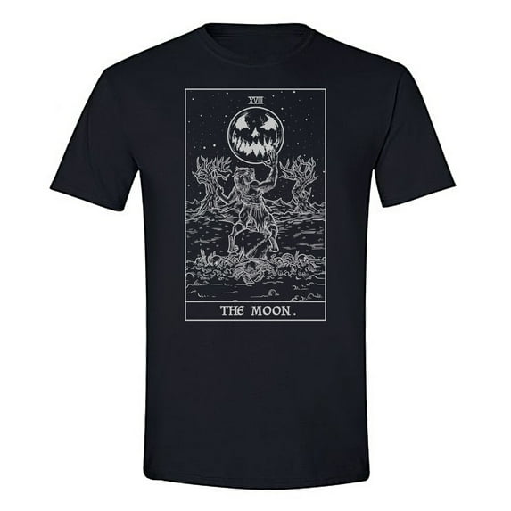 The Ghoulish Garb The Moon Tarot Card Shirt Terror Tarot Shadow Edition Medium