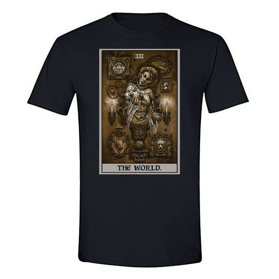 The Ghoulish Garb The World Tarot Card Shirt Terror Tarot Specter Edition 5X-Large