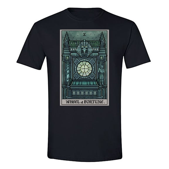 The Ghoulish Garb Wheel of Fortune Tarot Card Shirt Terror Tarot Edition X-Small