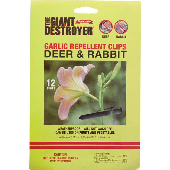 The Giant Destroyer All Natural Deer & Rabbit Repellent - Pack of 4  Residential Use, Standard Application