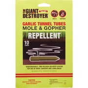 The Giant Destroyer Mole & Gopher Repellent Tubes - Natural Garlic Repellent - 10 Tubes - Plastic