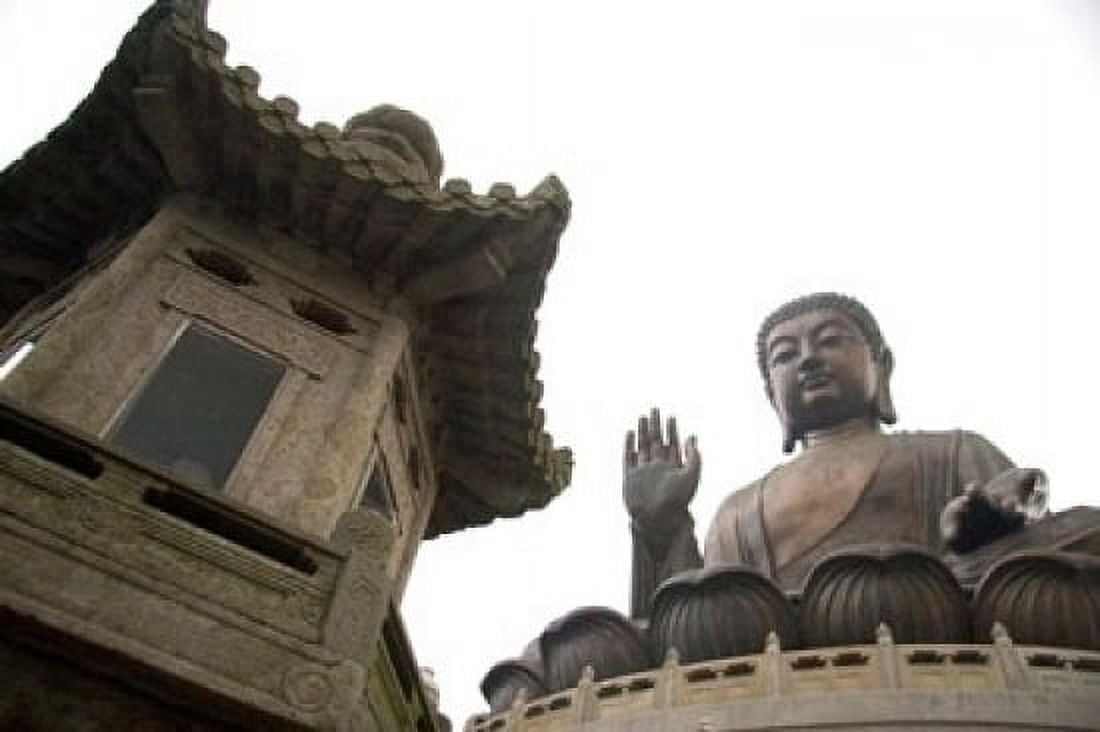 The Giant Seated Buddha Hong Kong China Canvas Art - Micah Wright DanitaDelimont (17 x 11)