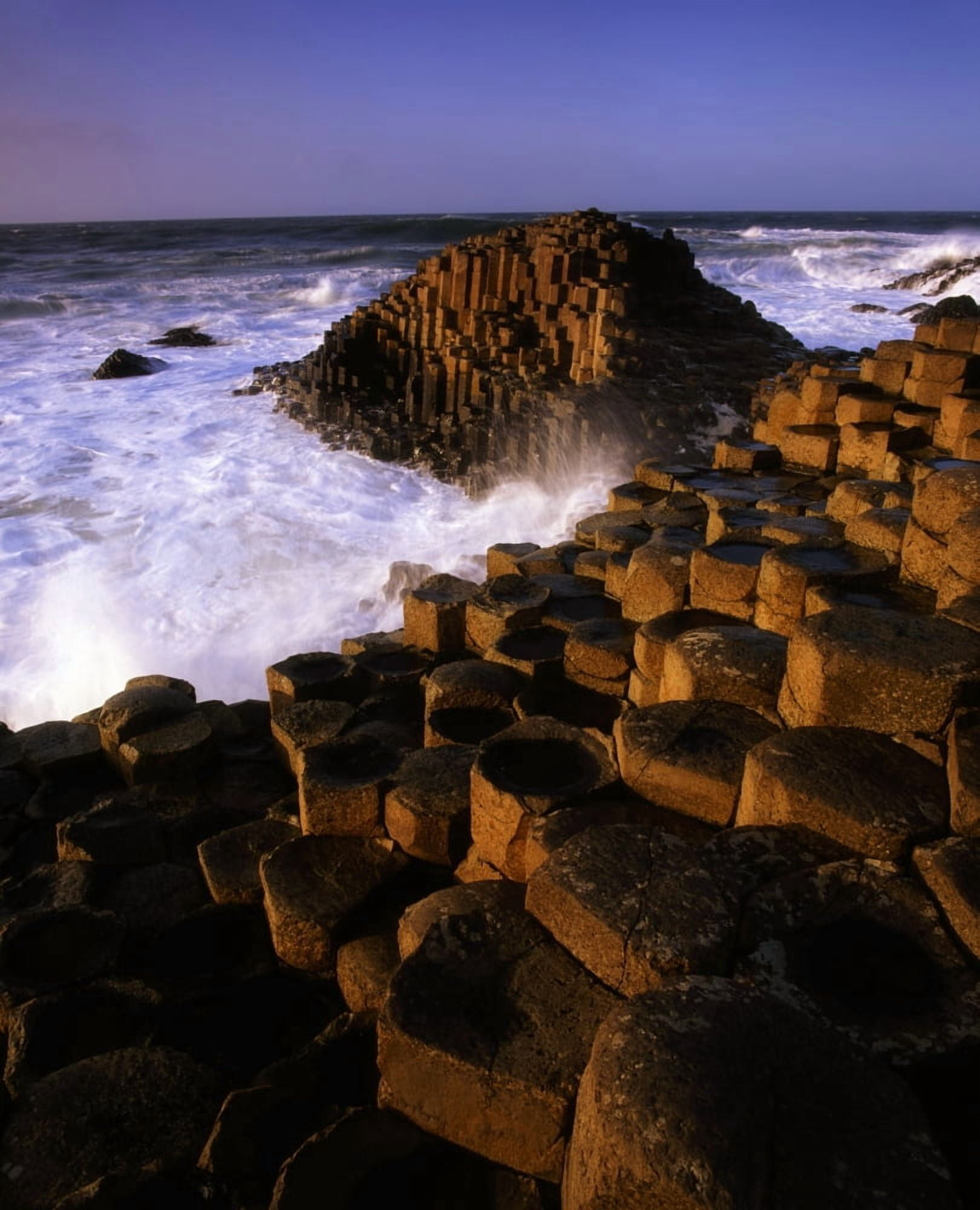 The Giants Causeway County Antrim Ireland Volcanic Rock Formations On Irelands Coast Canvas Art - The Irish Image Collection Design Pics (13 x 17)