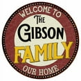 thumbnail image 1 of The Gibson Family 14" Round Metal Sign Kitchen Game Room Decor 100140038120, 1 of 1