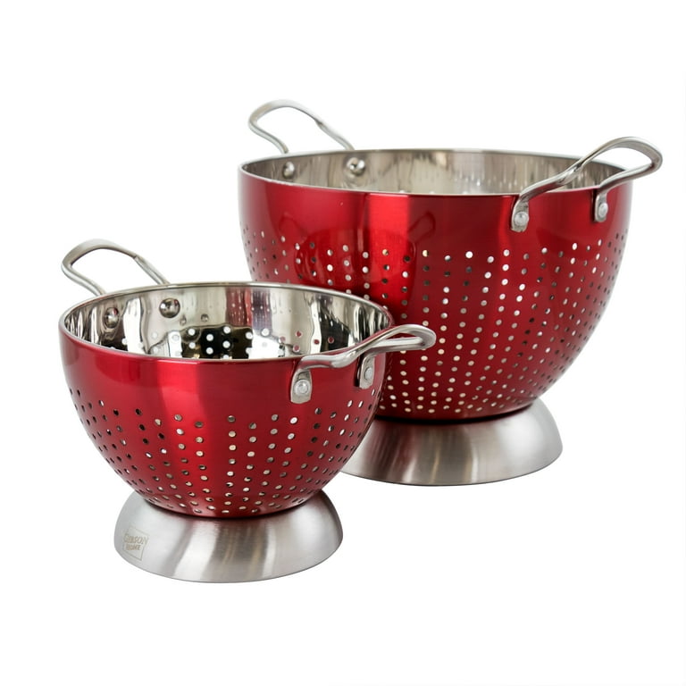 Crossen in Black Stainless Steel Colander Set (2-Piece) Crossen in Black Stainless Steel Colander Set (2-Piece)