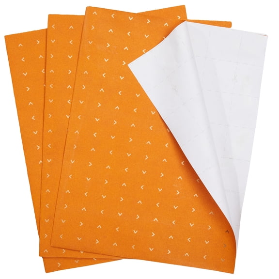 The Gift Wrap Company 58-189220 Natural Orange Flat Gift Wrapping Paper Sheet Set, 30" x 23", Orange, 3 Pieces