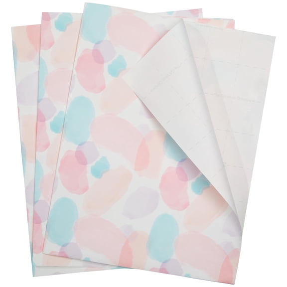 The Gift Wrap Company 58-189222 Ombre Spots Flat Gift Wrapping Paper Sheet Set, 30" x 23", Multicolor Pastel, 3 Pieces
