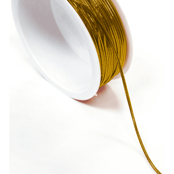 The Gift Wrap Company Elastic Tinsel Ribbon, Gold (16076-09)