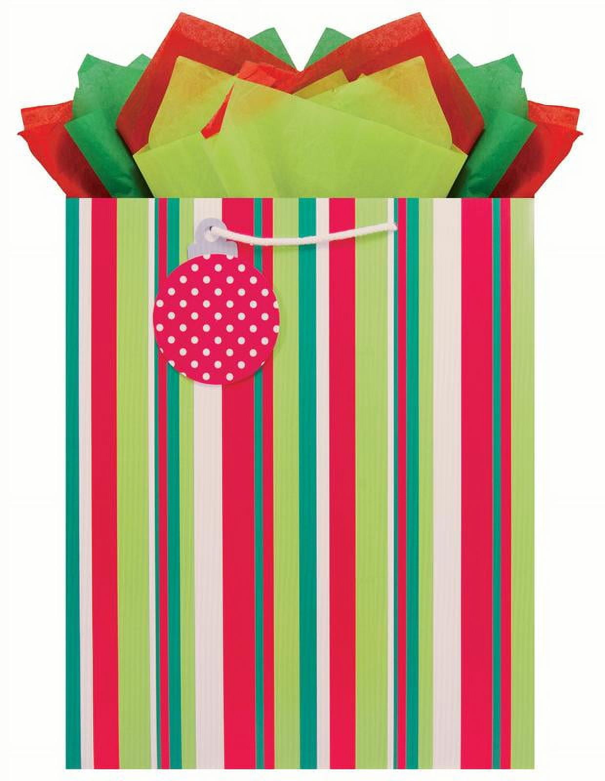 The Gift Wrap Company Seasonally Stripey Jumbo Bag, 1 Ct