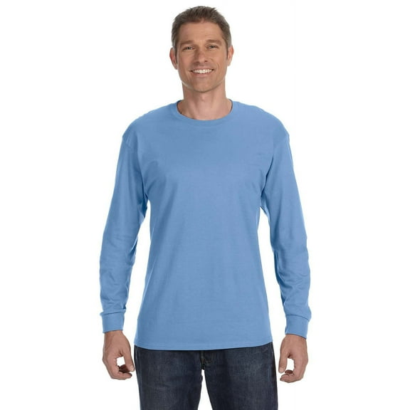 The Gildan Adult 53 oz Long Sleeve T-Shirt - CAROLINA BLUE - M