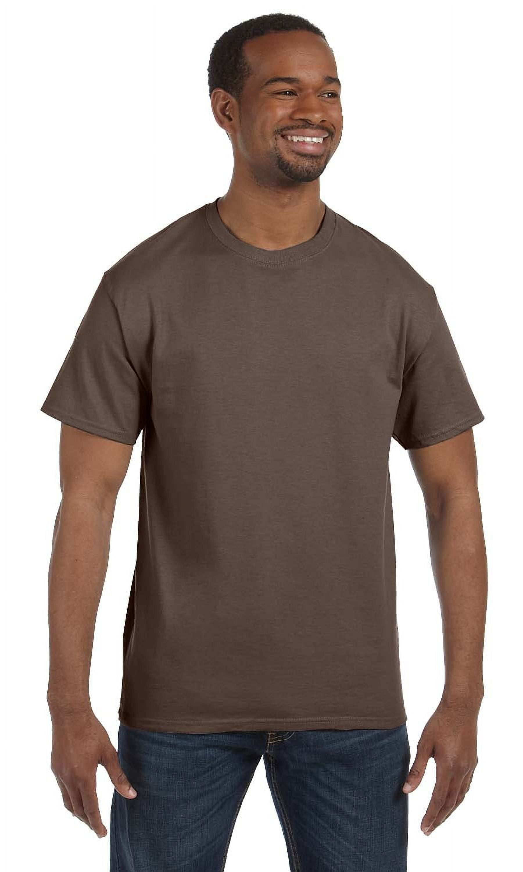 brown gildan t shirt