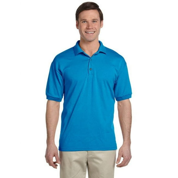 The Gildan Adult 6 oz, 50/50 Jersey Polo Shirt - SAPPHIRE - XL
