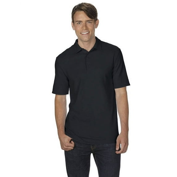 The Gildan Adult DryBlend 63 oz Double Piqué Polo Shirt - BLACK - S
