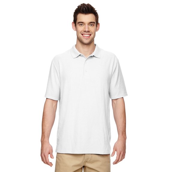 The Gildan Adult DryBlend 63 oz Double Piqué Polo Shirt - WHITE - 5XL