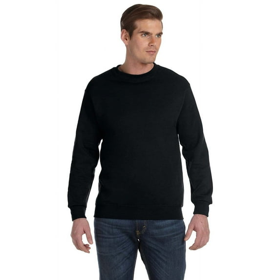 The Gildan Adult DryBlend 90 oz, 50/50 Fleece Crew - BLACK - M