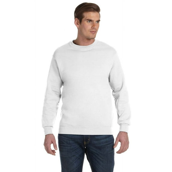 The Gildan Adult DryBlend 90 oz, 50/50 Fleece Crew - WHITE - 3XL