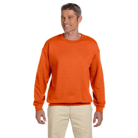 The Gildan Adult Heavy Blend 8 oz, 50/50 Fleece Crew - ORANGE - L