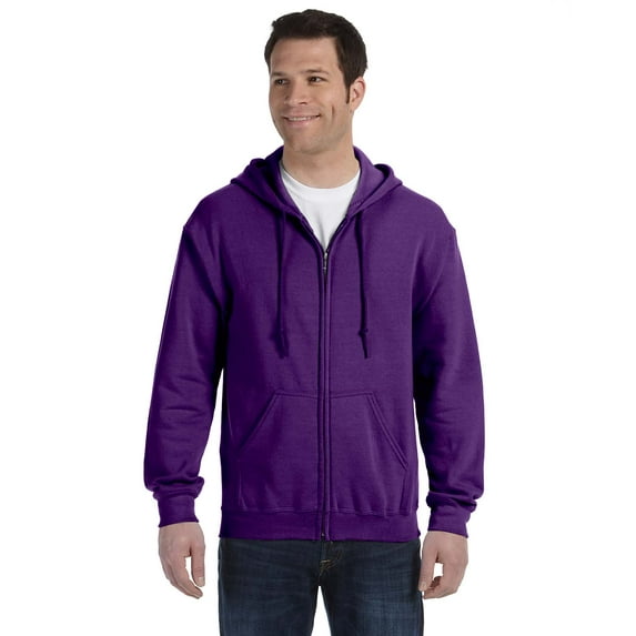 The Gildan Adult Heavy Blend 8 oz, 50/50 Full-Zip Hood - PURPLE - 5XL