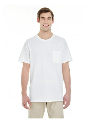 White T-shirts with Pocket