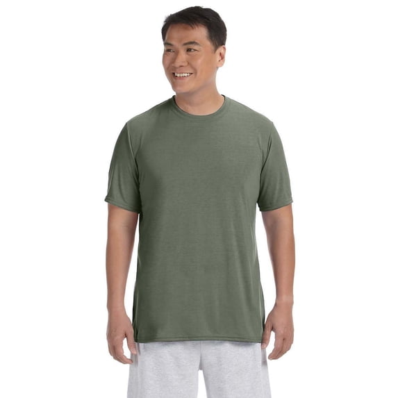 The Gildan Adult Performance 5 oz T-Shirt - MILITARY GREEN - M
