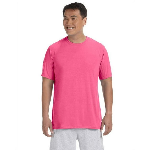 The Gildan Adult Performance 5 oz T-Shirt - SAFETY PINK - S