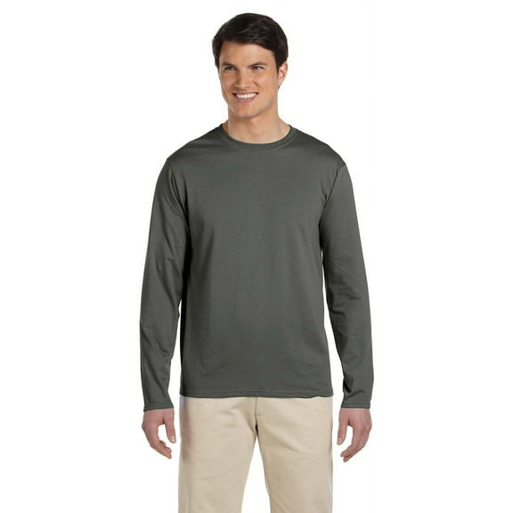 Gildan G644 Softstyle Long Sleeve T-Shirt, 3X, Military Green