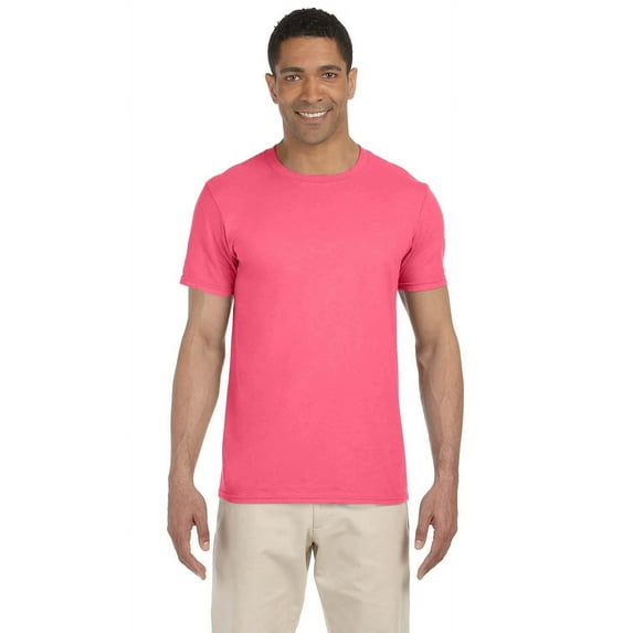 The Gildan Adult Softstyle 45 oz T-Shirt - CORAL SILK - S