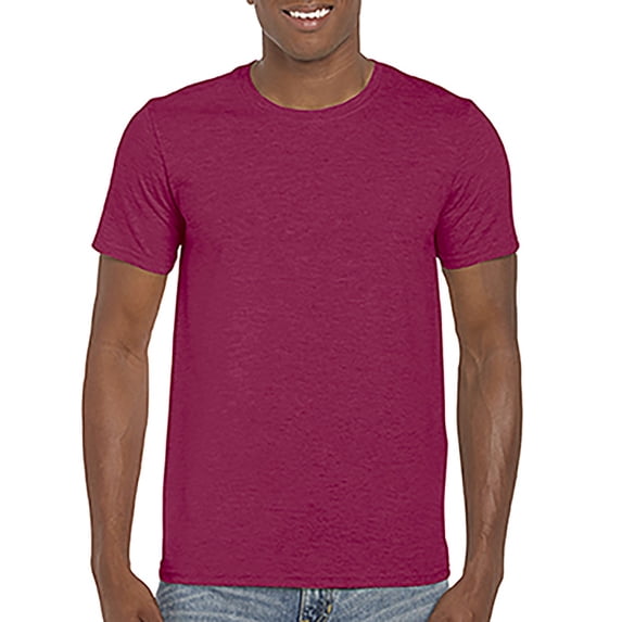 The Gildan Adult Softstyle 45 oz T-Shirt - HEATHER CARDINAL - M