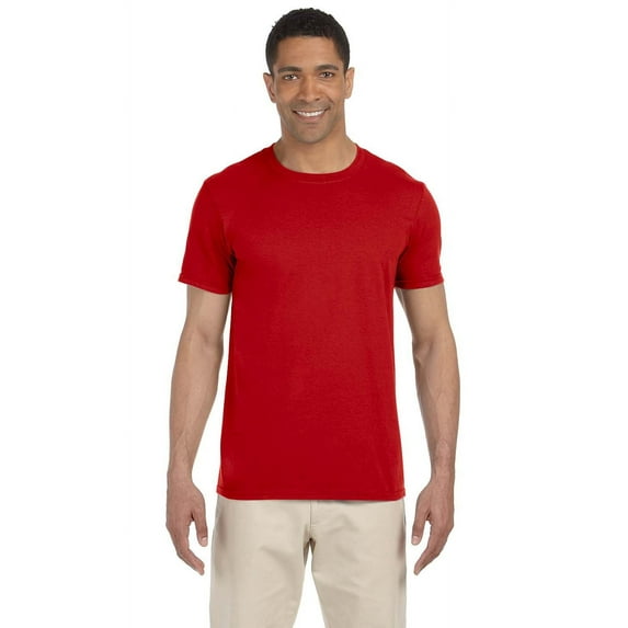 The Gildan Adult Softstyle 45 oz T-Shirt - RED - L