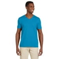 thumbnail image 1 of The Gildan Adult Softstyle 45 oz V-Neck T-Shirt - SAPPHIRE - 3XL, 1 of 2