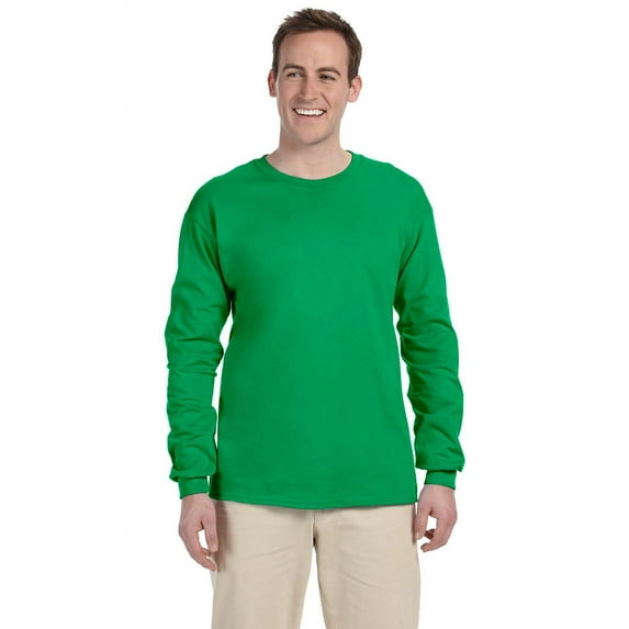 The Gildan Adult Ultra Cotton 6 oz Long Sleeve T-Shirt - IRISH GREEN - 4XL