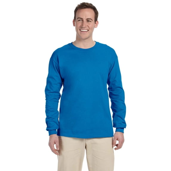 The Gildan Adult Ultra Cotton 6 oz Long Sleeve T-Shirt - SAPPHIRE - 4XL