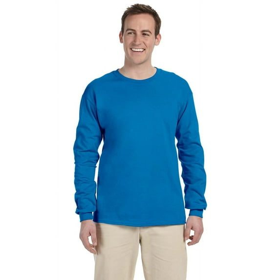 The Gildan Adult Ultra Cotton 6 oz Long Sleeve T-Shirt - SAPPHIRE - L