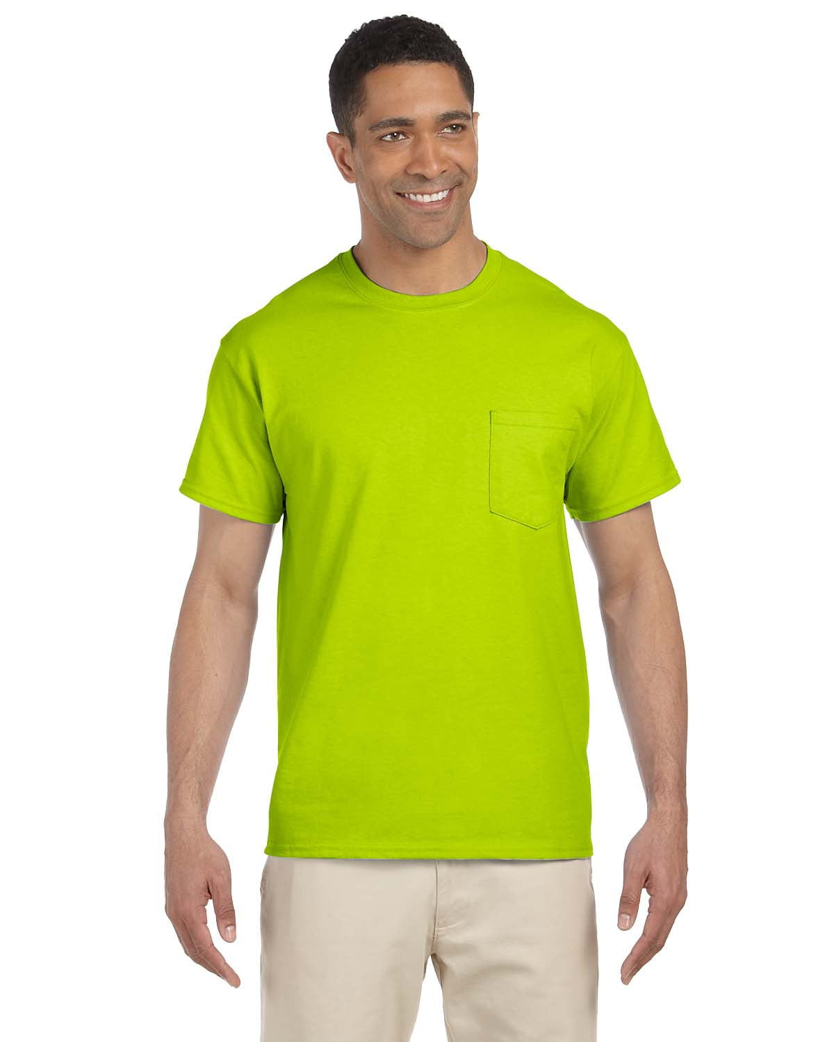 The Gildan Adult Ultra Cotton - oz GREY - 6 SPORT T-Shirt Pocket 4XL