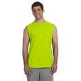 thumbnail image 1 of The Gildan Adult Ultra Cotton 6 oz Sleeveless T-Shirt - SAFETY GREEN - S, 1 of 2