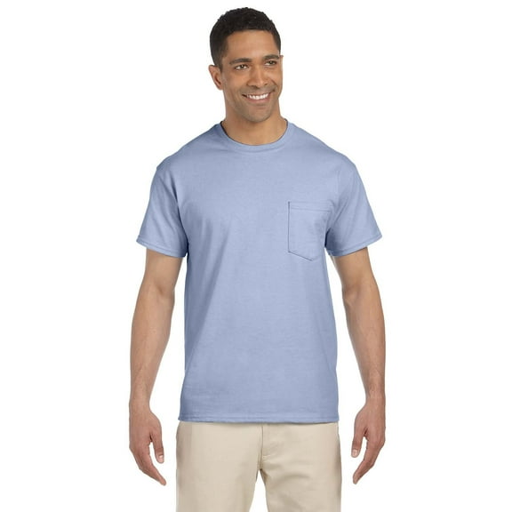 The Gildan Adult Ultra Cotton oz Pocket T-Shirt LIGHT BLUE L