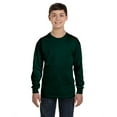 thumbnail image 1 of Gildan G540B Youth Heavy Cotton 100% Cotton Long Sleeve&nbsp;T-Shirt, Forest Green, S, 1 of 4