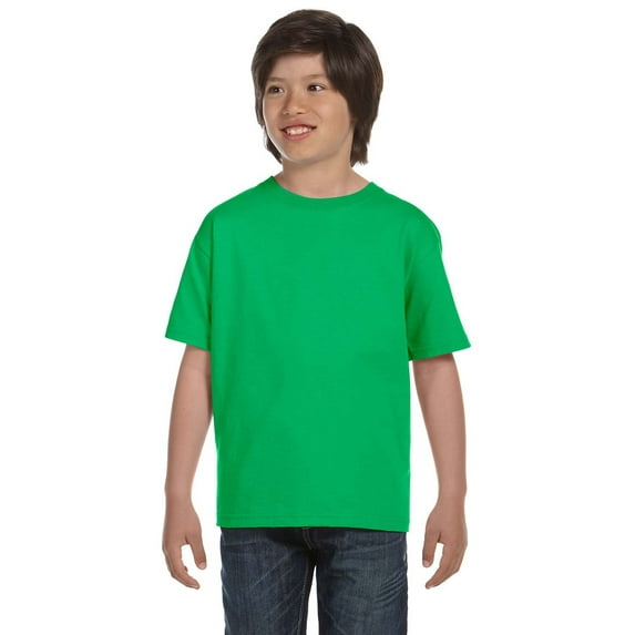 The Gildan Youth DryBlend 56 oz, 50/50 T-Shirt - ELECTRIC GREEN - XL