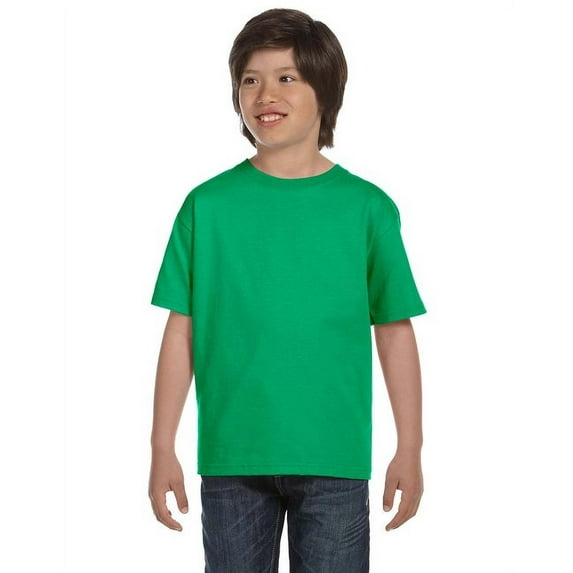 The Gildan Youth DryBlend 56 oz, 50/50 T-Shirt - IRISH GREEN - XS