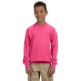 thumbnail image 1 of The Gildan Youth Heavy Blend 8 oz, 50/50 Fleece Crew - SAFETY PINK - L, 1 of 2
