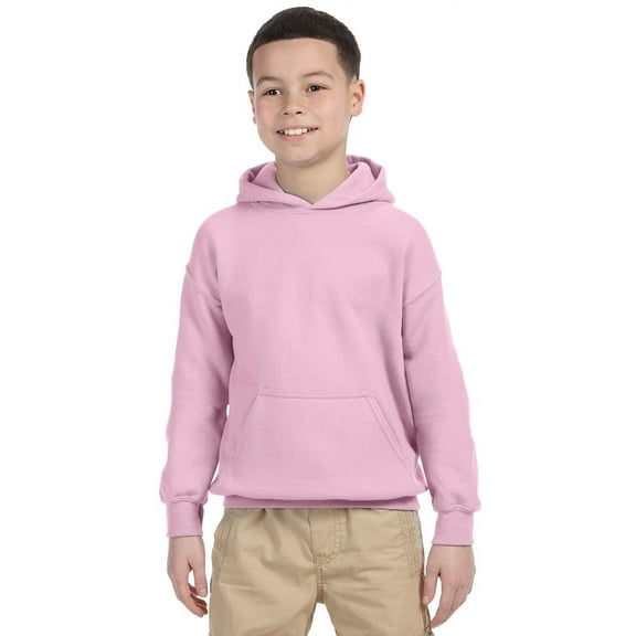 The Gildan Youth Heavy Blend 8 oz, 50/50 Hood - LIGHT PINK - L