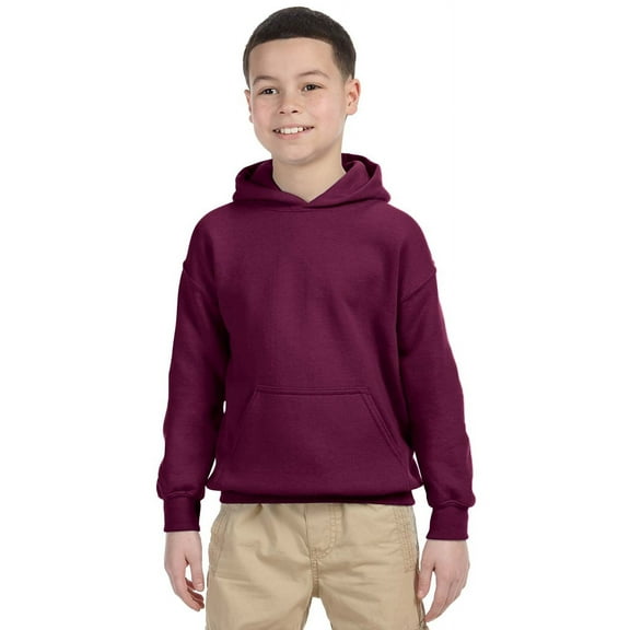 The Gildan Youth Heavy Blend 8 oz, 50/50 Hood - MAROON - S