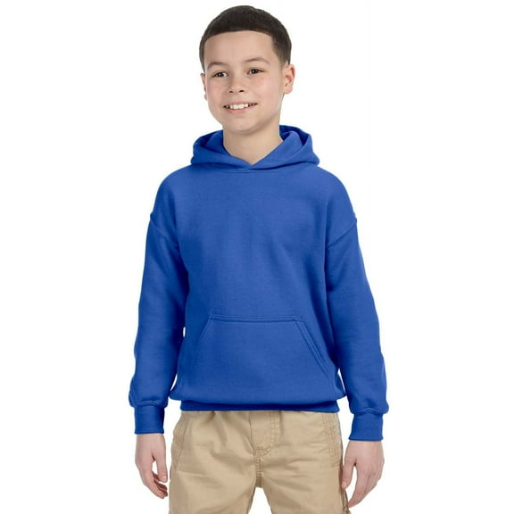 The Gildan Youth Heavy Blend 8 oz, 50/50 Hood - ROYAL - M