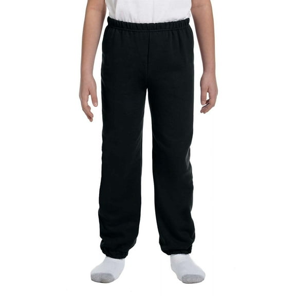 The Gildan Youth Heavy Blend 8 oz, 50/50 Sweatpants - BLACK - XL